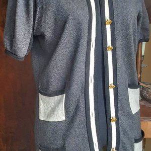 Classic cotton/Cashmere short sleeve cardigan